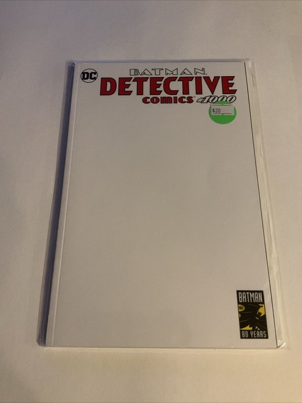 Detective Comics 1000 Batman Blank Cover Near Mint Dc