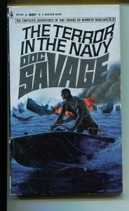 DOC SAVAGE-THE TERROR IN THE NAVY-#33-ROBESON-BAMA COVER-2ND ED VG/FN