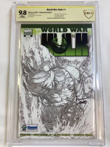 World War Hulk #1 - CBCS 9.8 - Marvel 2007 - David Finch auto! Diamond variant!