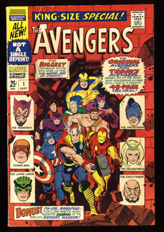 Avengers Annual #1 FN- 5.5