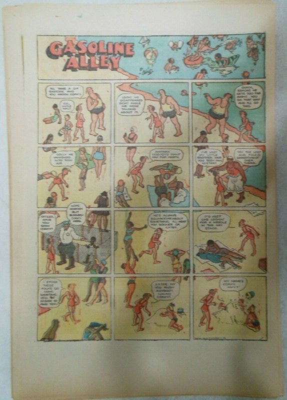 (48) Gasoline Alley Sunday Pages by Frank King from 1934 Size: 11 x 15 inches