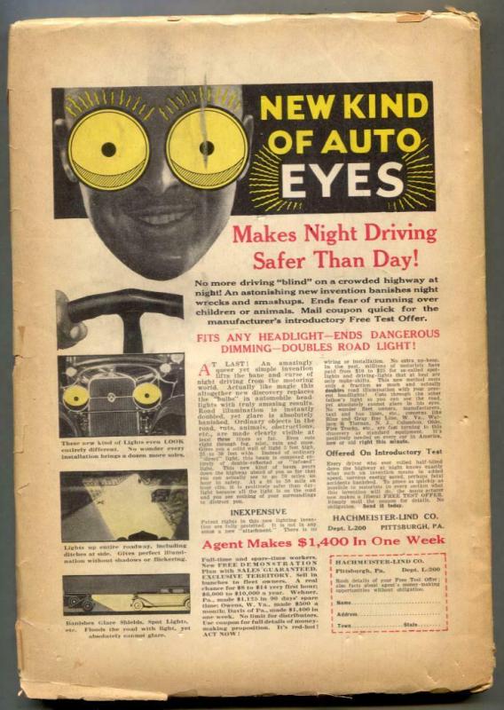 Detective Story Pulp August 15 1931- Killed at the Wheel 