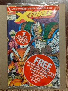 X-Force # 1 Marvel Comic Book SEALED Cable Deadpool Rob Liefeld Trading YY12