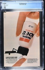 Transformers #5 1985 Marvel Comics CGC 9.8 White Pages 021