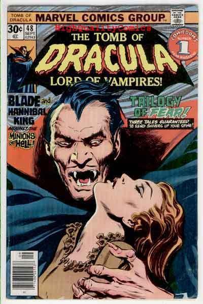 TOMB of DRACULA #48, Vampire, Hannibal, Blade, 1972, FN