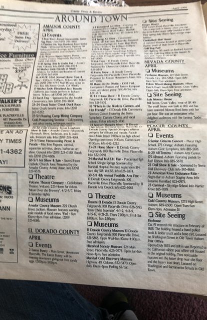 County times&review April 1994, el Dorado,CA