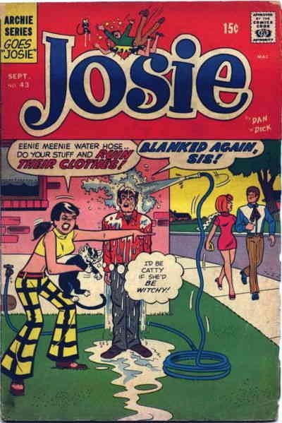 Josie #43 FN ; Archie | September 1969 Water Hose Cover
