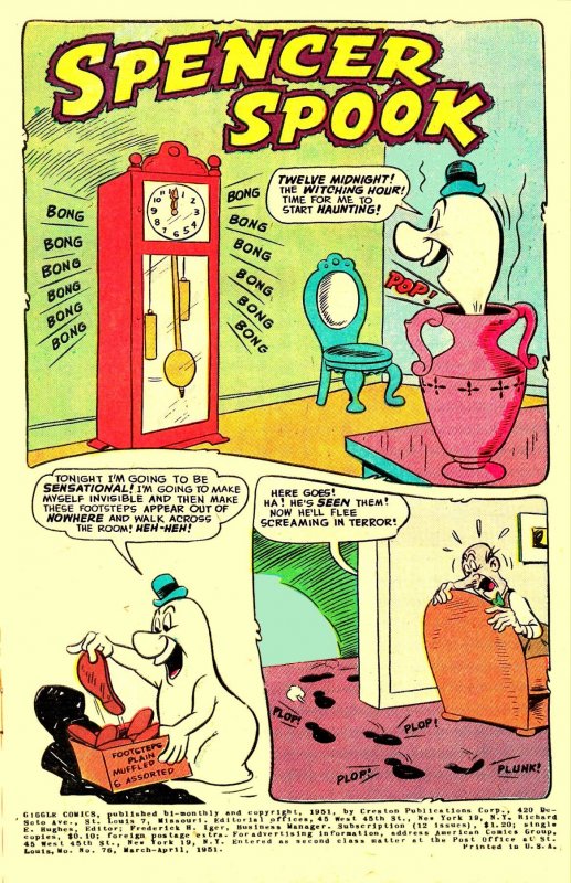 GIGGLE COMICS #76 (Mar19519) 7.0 FN/VF • Jack Bradbury! Lotsa Funny Animals!