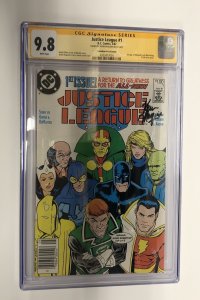 Justice League (1987) # 1 (CGC 9.8 SS) Signed Kevin Maguire • Census = 4 • CPV