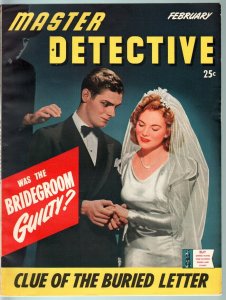 MASTER DETECTIVE FEB 1943-VF-WEDDING COVER-PULP-TRUE CRIME VF