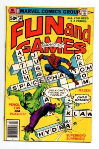 Fun and Games Magazine #2 newsstand - Marvel Activity Book - 1979 - FN