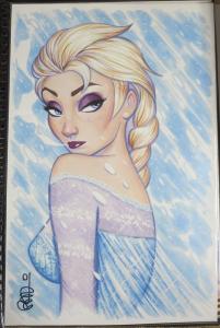 SIGNED Scott Blair Elsa Print! 11x17 NM Frozen Disney