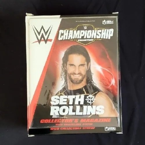 WWE Championship Seth Rollins Figure With Collectors Magazine