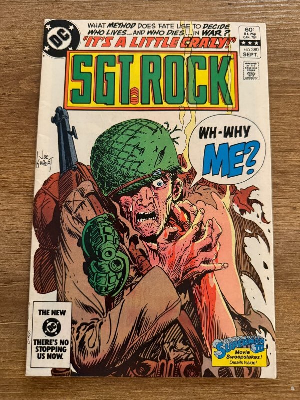 Sgt. Rock # 380 VF/NM DC Comic Book Our Army At War Easy Co. 20 J382