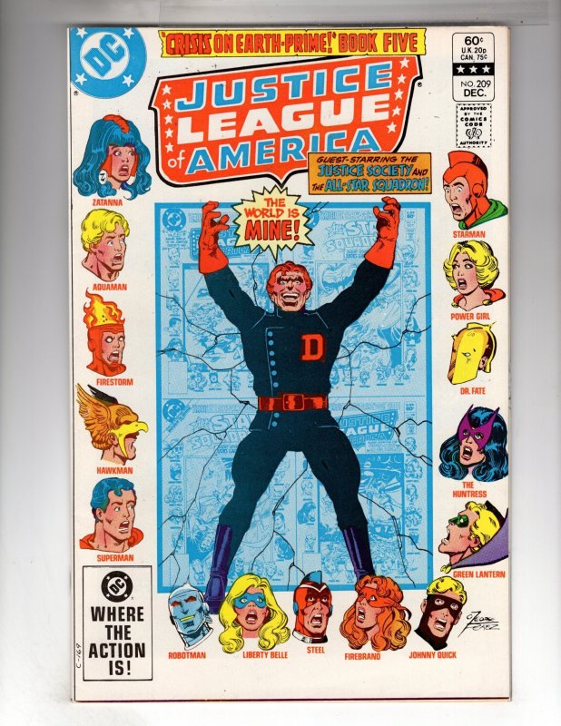 Justice League of America #209 (1982) JSA Appearance! George Perez  / EBI#1