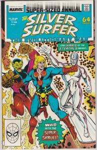 4 The Silver Surfer Marvel Comic Books Annual # 1 2 3 7 Super Skrull Ikaris AH9