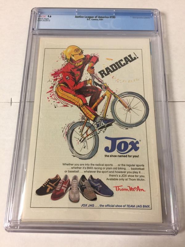 Justice League Of America 193 Cgc 9.6 White Pages