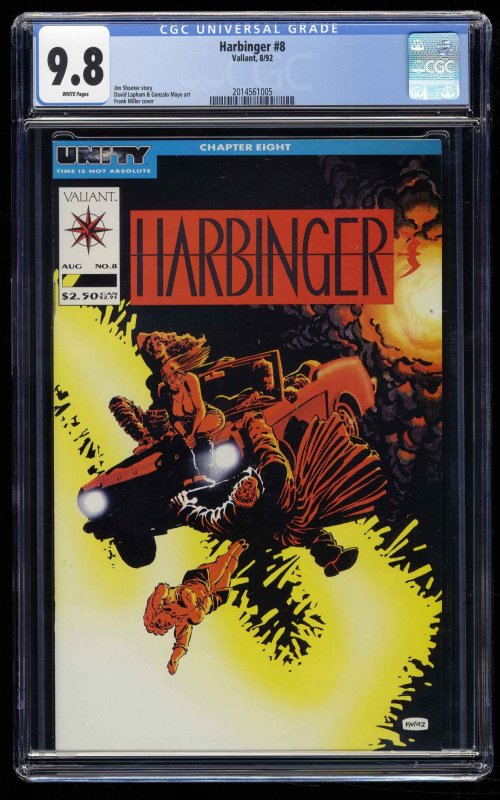 Harbinger #8 CGC NM/M 9.8 White Pages