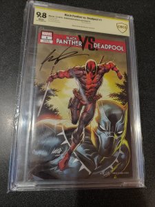 BLACK PANTHER VS. DEADPOOL #1 CBCS 9.8  SIGNATURE SERIES SIGNED BY ROB LIEFELD