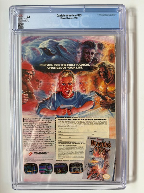Captain America Comic Book Issue #383 CGC 9.6 - I Am Legend (1991)