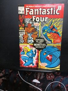 Fantastic Four #106 (1971) The monster exposed! Mid high grade key! FNVF Wow!