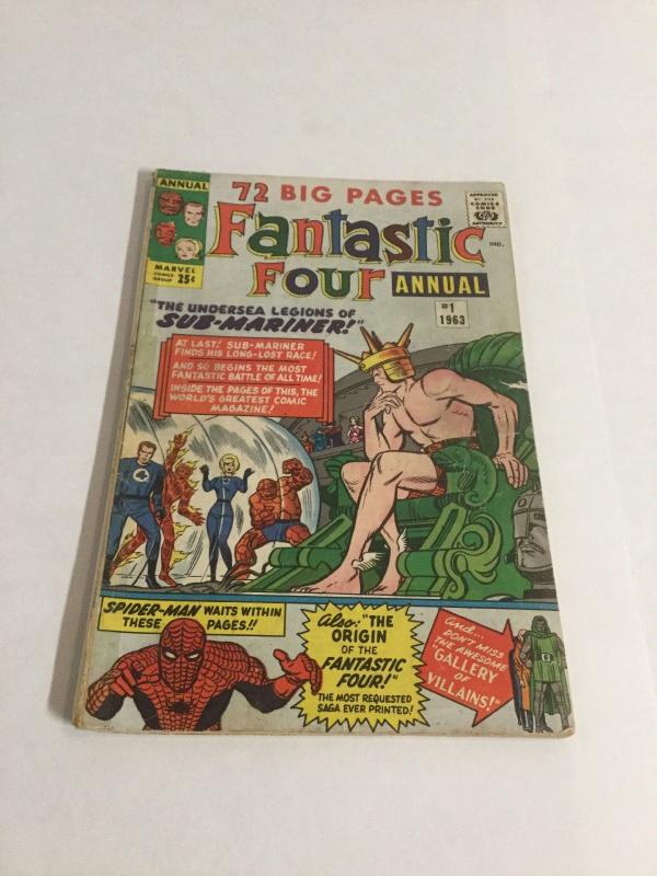 Fantastic Four Annual 1 Gd/Vg Good/Very Good 3.0 Tape On Spine Marvel Silver Age