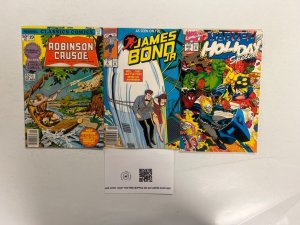 3 Marvel Comics Robinson Crusoe # 19+James Bond Jr. # 2+Holiday # 1993 42 JS47