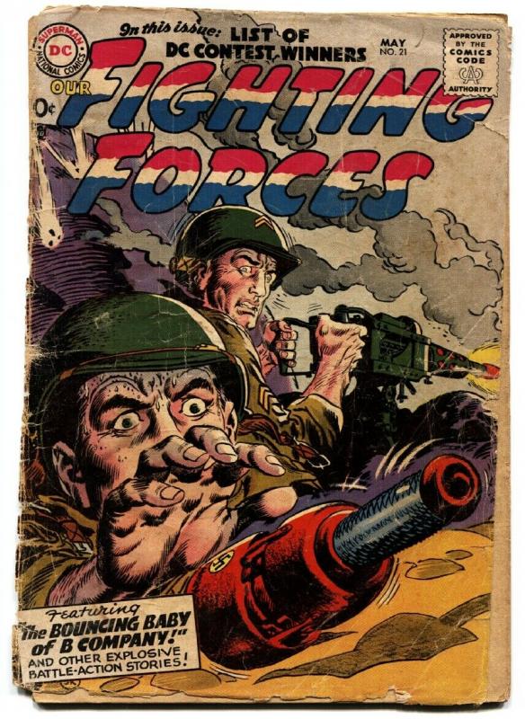 OUR FIGHTING FORCES #21 comic book 1957-DC WAR COMICS--WW II