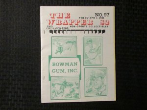 1991 THE WRAPPER Non-Sports Collectibles Fanzine #97 FN 6.0 Bowman Gum Cards