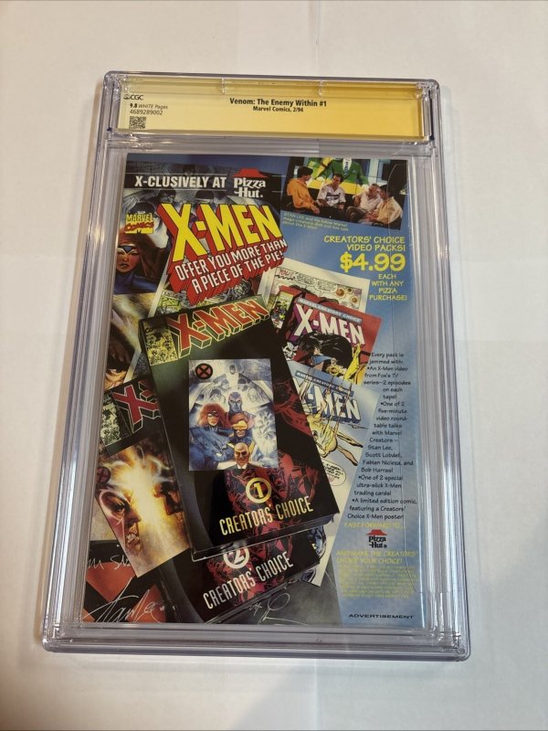 Venom The Enemy Within (1994) # 1 (CGC 9.8 SS) Signed & Sketch Bob Mcleod