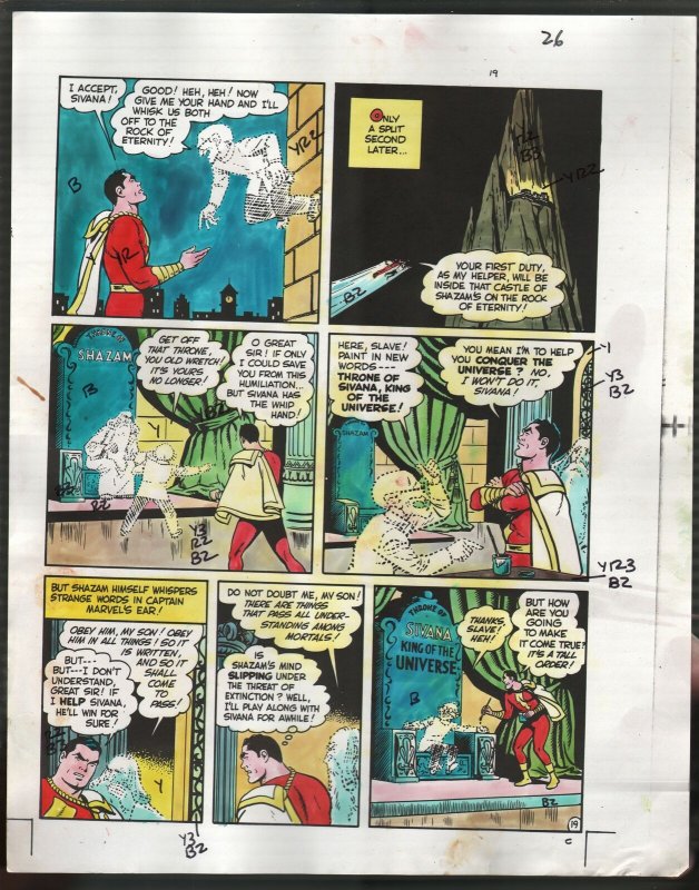 Hand Painted Color Guide-Capt Marvel-Shazam-C35-1975-DC-page 26-Dr Sivana-VG/FN