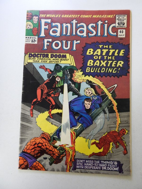 Fantastic Four #40 (1965) VG/FN condition moisture damage