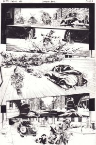 Green Hornet: Reign of the Demon #4 p.3 - Police Chase - 2017 art by Kewber Baal