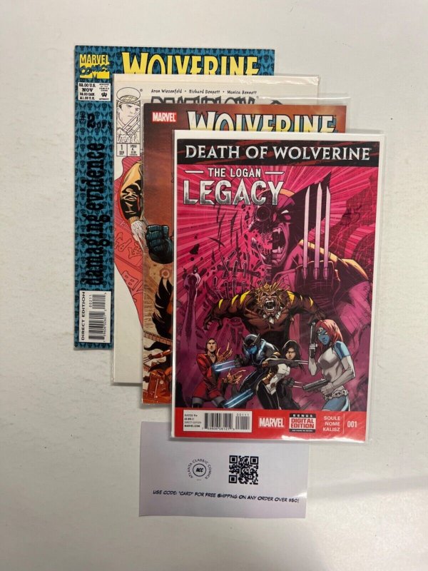 4 Wolverine Marvel Comic Books # 1 1 2 3 Defenders Iron Man Avengers 61 JS40