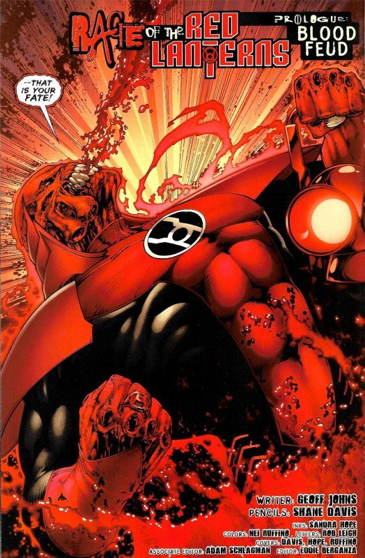 FINAL CRISIS:RAGE OF THE RED LANTERNS (DEC 2008) 8.5 VF+  44 pgs! GEOFF JOHNS!