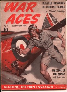 War Aces #3 1941-George Rozen cover-Frank Tinsley-Arch Whitehouse-VG