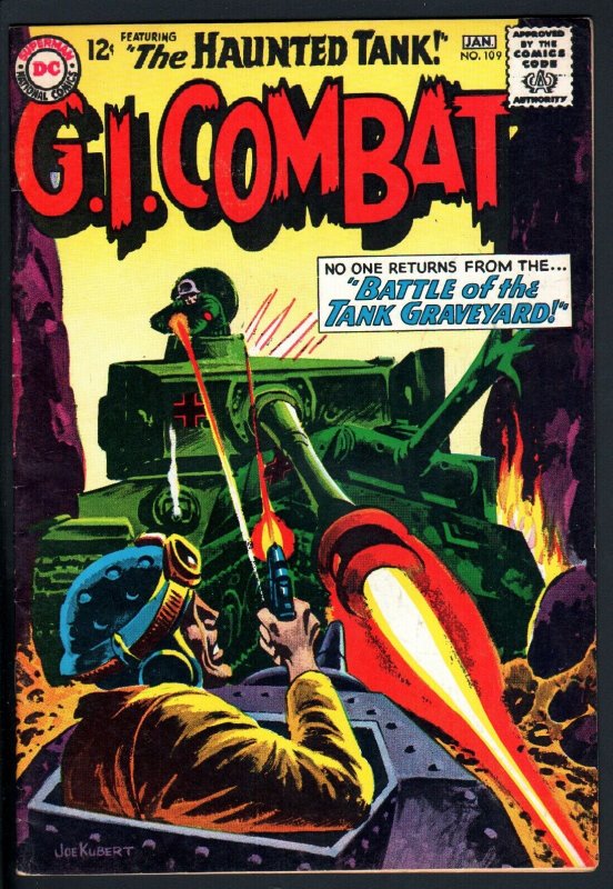 G.I. COMBAT #109 1964- THE HAUNTED TANK-KUBERT-HEATH-HIGH GRADE 