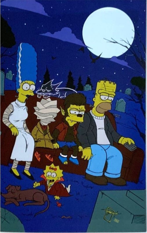 FAME: THE SIMPSONS NYCC 2025 JONATHAN URIBE TREE HOUSE OF HORROR VARIANT SET COA
