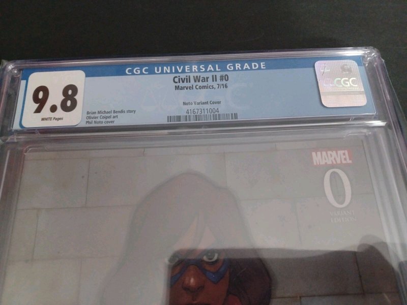 Civil War II #0 - Noto Variant - Ms Marvel - 2016 - CGC 9.8