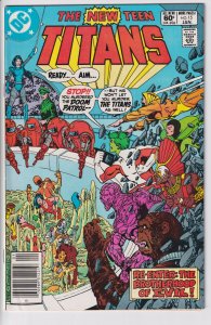 NEW TEEN TITANS #15 (Jan 1982) VF 8.0 white.