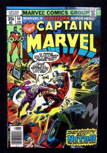 Captain Marvel 54 Jan 1977 Nitro the Exploding Man Marvel Big Bang Theory vf/nm