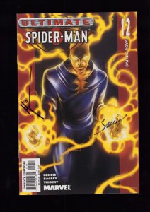 Ultimate Spider-Man #12 - Battle Royal. Signed 2x (9.0) 2001