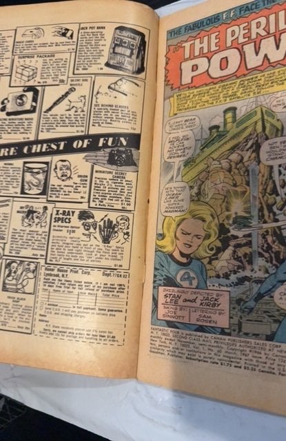Fantastic Four #60 (1967)the peril the power spine split 1/2 inch foxxing/Stains