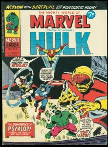 MIGHTY WORLD OF MARVEL #123-AVENGERS-HULK-BRITISH VG