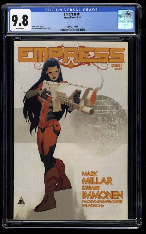 Empress (2016) #1 CGC NM/M 9.8 White Pages Mark Millar Story!