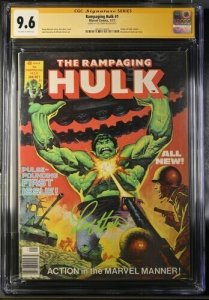 Rampaging Hulk #1 1977 Marvel Comics CGC 9.6 SS Signed Lou Ferrigno