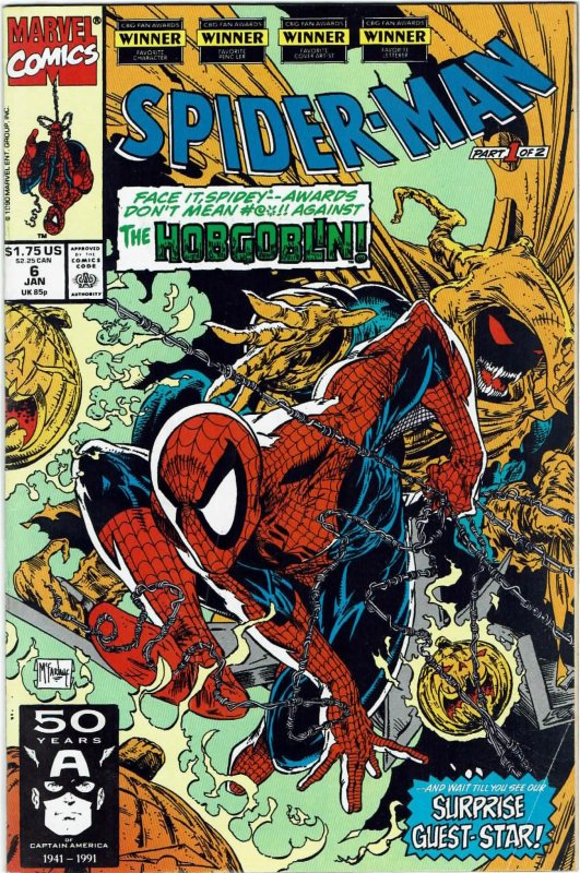 Spider-Man #6 (1990 v1) Todd McFarlane Hobgoblin Ghost Rider VF