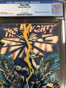 Thor (1993) # 459 (CGC 9.0 WP) | Eric Masterson Becomes Thunderstrike