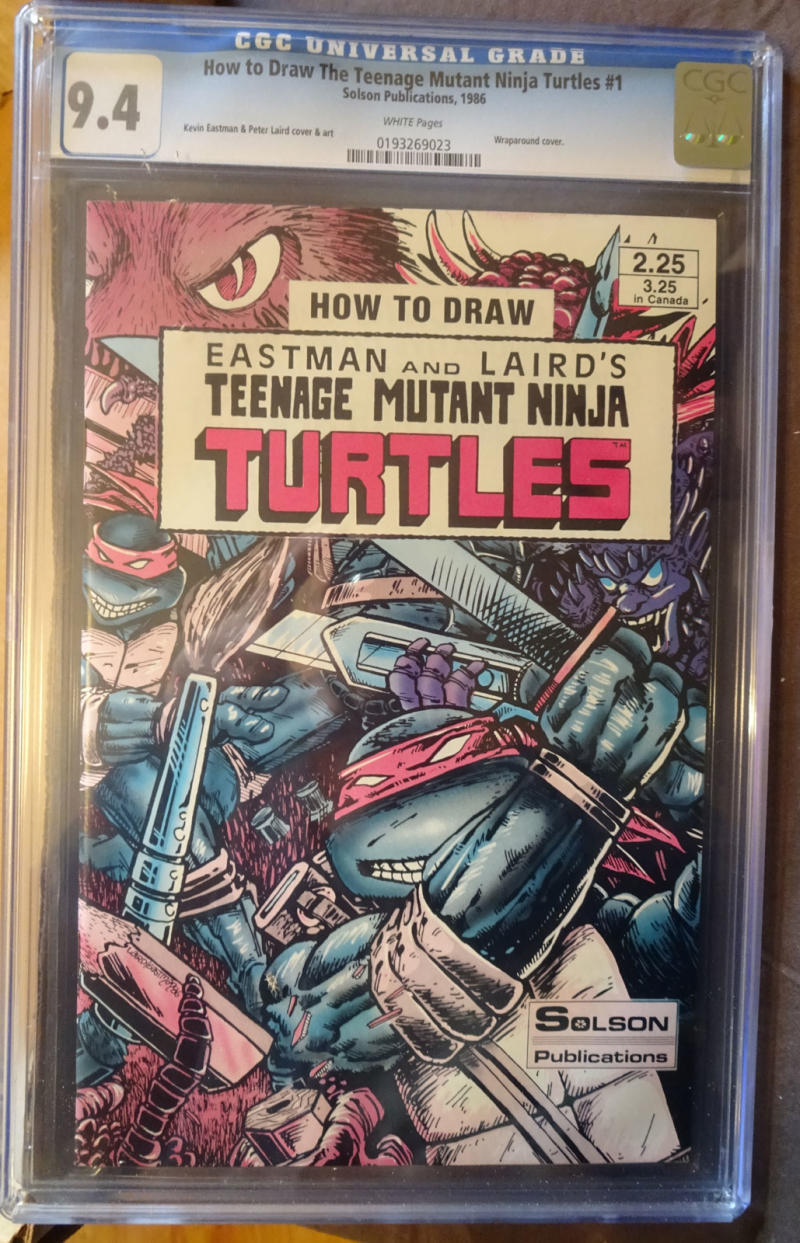 HOW to Draw the Teenage Mutant Ninja Turtles #1, CGC = 9.4, NM, 1986 ...