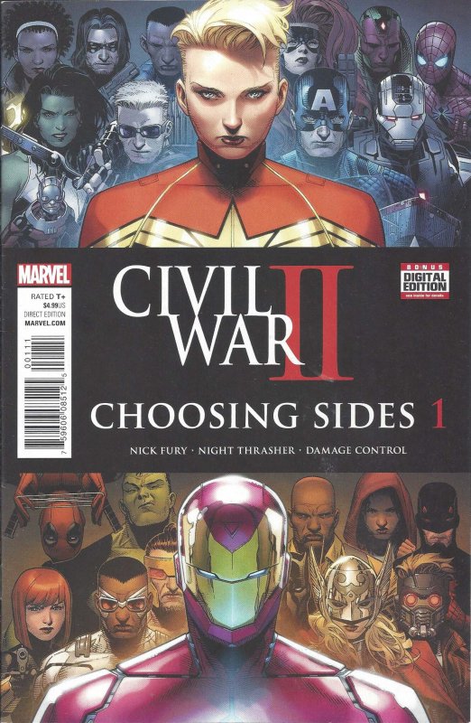 Civil War II: Choosing Sides #1 (Aug '16) - Captain Marvel, Nick Fury, I...